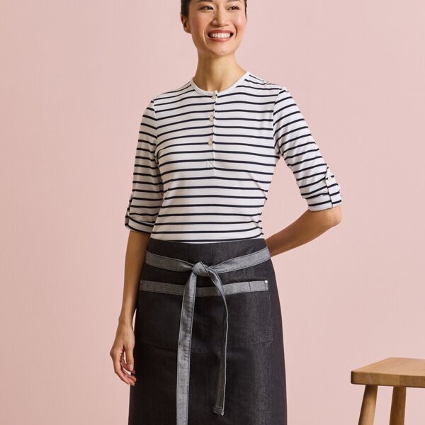 Domain contrast denim waist apron Thumbnail